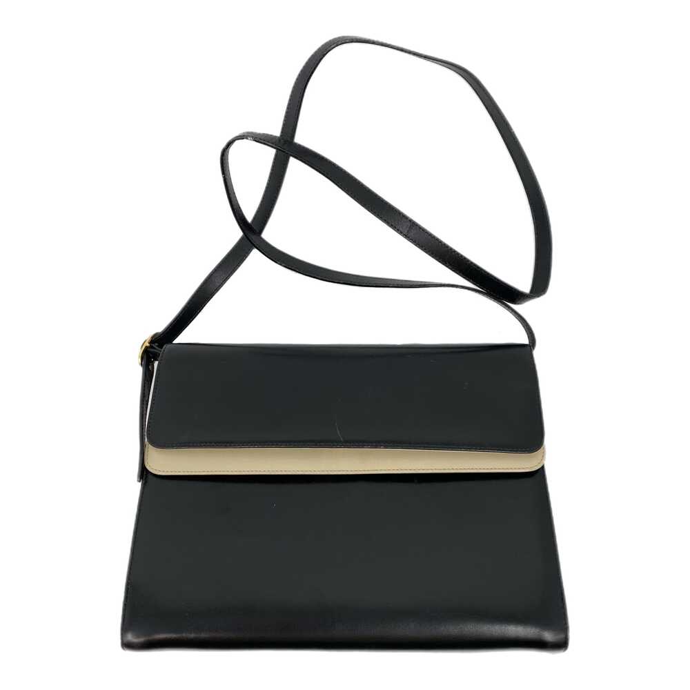 Salvatore Ferragamo Black Cream Shoulder Bag Small Size